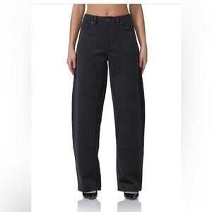 NWOT AFRM Charcoal Grey Tweed Barrel Pants.  Size 25